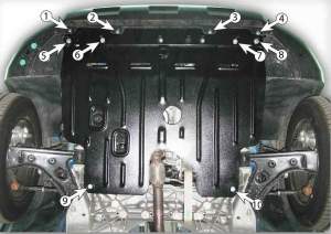 Защита картера Citroen Nemo с 2008г - Защита картера Citroen Nemo с 2008г -