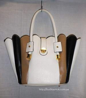 Женская сумка Vito Berti Blossom Black-Beige Женская сумка Vito Berti Blossom Black-Beige