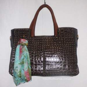 Женская сумка Salvatore Ferragamo SnakeBrown