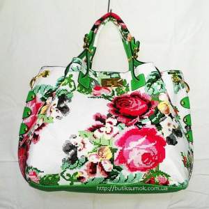 Женская сумка Tommy Hilfiger White-Green-MultiFloral 246 Женская сумка Tommy Hilfiger White-Green-MultiFloral 246