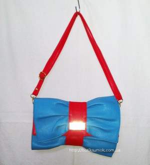 Женская сумка-клатч Valentino Garavani Blue/Red #444 Женская сумка-клатч Valentino Garavani Blue/Red #444