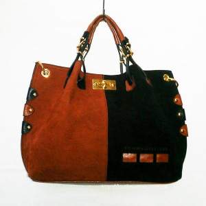 Женская сумка Tommy Hilfiger Suede-Brown-Black #246 Женская сумка Tommy Hilfiger Suede-Brown-Black #246