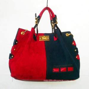 Женская сумка Tommy Hilfiger Suede-Red-Blue #246 Женская сумка Tommy Hilfiger Suede-Red-Blue #246