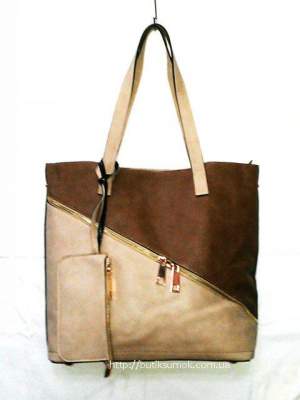 Женская сумка Bella Zoomy Beige/Brown #260 Женская сумка Bella Zoomy Beige/Brown #260