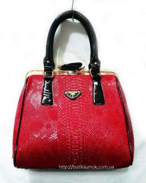 Женская сумка Prada Saffiano Red #412 Женская сумка Prada Saffiano Red #412