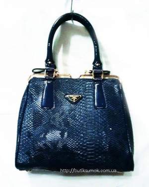 Женская сумка Prada Saffiano Dark Blue #412 Женская сумка Prada Saffiano Dark Blue #412