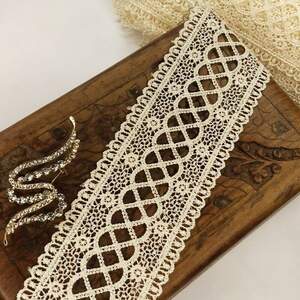 (1 метр) Кружево макраме Sindtex 5,5см Цвет - Молочный (20М-S60351B-3-2)