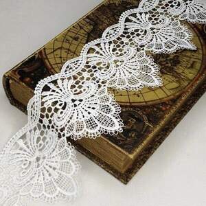 (1м) Кружево макраме Sindtex 10см Цвет - Белый (М729-101-001)