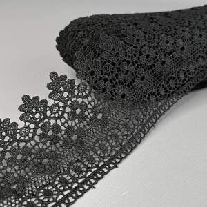 (52-727-25-002) Кружево макраме 9 см - черный