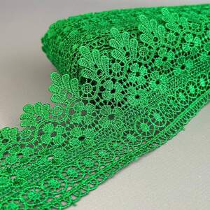(52-727-25-019) Кружево макраме 9 см - зеленый