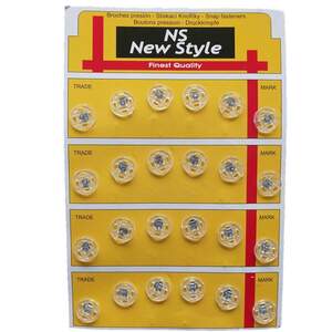 D=10мм пришивные кнопки для одежды Sindtex 24шт пластиковые, прозрачные