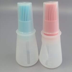 Бутылка дозатор для силиконового масла с кисточкой для сковороды, барбекю, выпечки