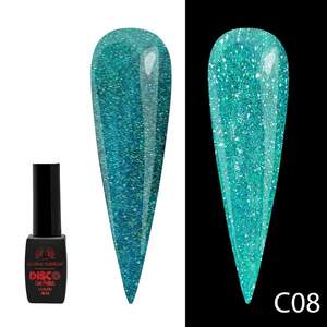 Гель-лак светоотражающий, Global Fashion Disco C08 (8мл)