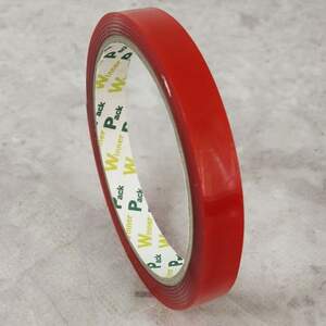 Двухсторонняя клейкая красная лента пеноакрил (50502CR) 12мм х 2м Двухсторонняя клейкая красная лента пеноакрил (50502CR) 12мм х 2м