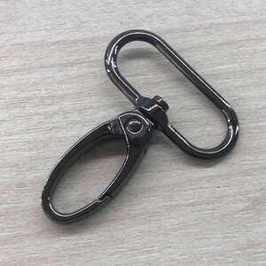 Карабин для сумки 32 мм, темный никель - 5 см