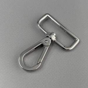 Карабин для сумки 38 мм, никель - 6 см