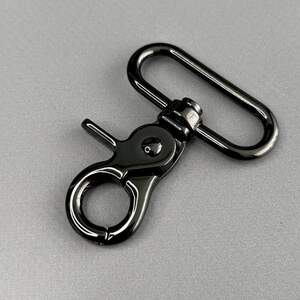 Карабин для сумки 38 мм, темный никель - 5,5 см