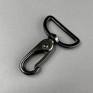 Карабин для сумки 38 мм, темный никель - 6,5 см