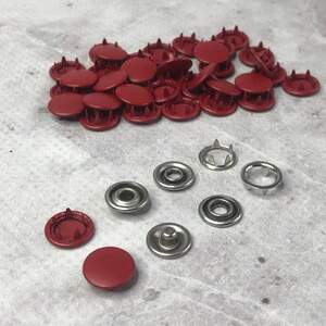 Кнопка Baby 9,5мм с закрытой шляпкой Красный 50шт. (148)