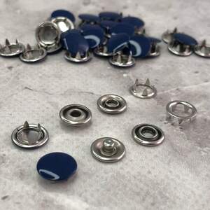 Кнопка Baby 9,5мм с закрытой шляпкой Темно синий 50шт. (227)