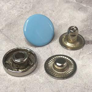 Кнопка Альфа 15мм Голубая (10шт) (00247)