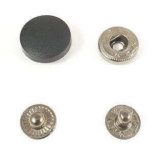 Кнопка Альфа 17мм Пластиковая шляпка Черная К (720шт) (00756)