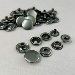 Кнопка нержавейка #61 - 15мм Темный Никель (50шт) (00246)