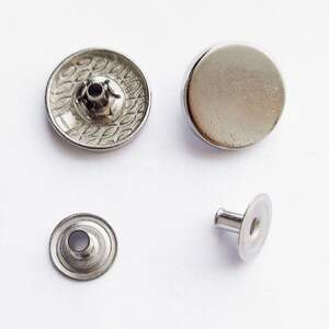 Кнопка Таблетка - 17мм Никель 720шт. Нержавейка (108917)