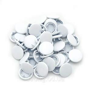 Кнопка трикотажная Baby 10,5мм Турция с закрытой шляпкой Белая (50шт.)