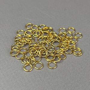 Колечко соединительное, одинарное 5 мм, Золото - 10г/уп