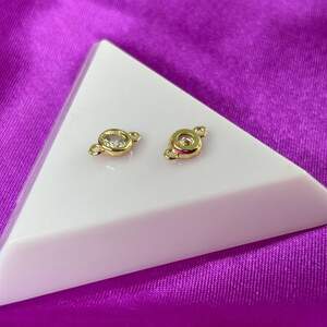 Коннектор Стразик гиппоаллергенный сплав 6х11 мм, - золото