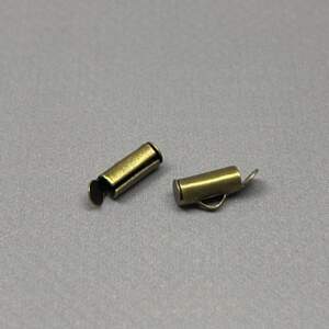 Концевик-трубочка слайдер для украшений 10 мм - бронза Концевик-трубочка слайдер для украшений 10 мм - бронза