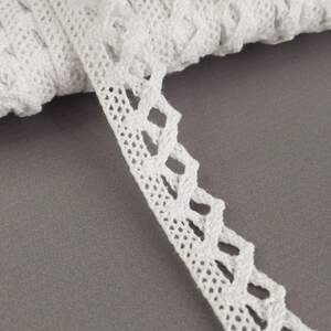 Кружево льняное 1,5см - Белый (М6139)