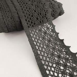 Кружево льняное 10см - Черный (М6059-2)