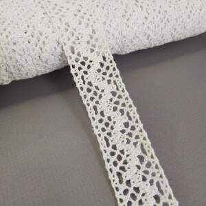 Кружево льняное 2,5 см - Белый (М6438)