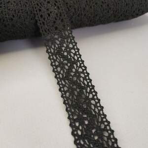 Кружево льняное 2,8 см - Черный (М5012)