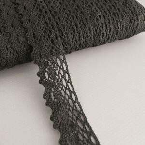 Кружево льняное 3см - Черный (М5114)