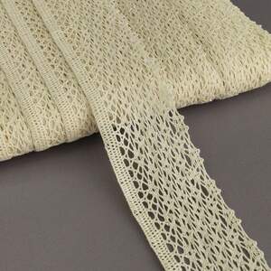 Кружево льняное 5см - Бежевый (М6053-3)