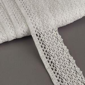 Кружево льняное 5см - Белый (М6053-3) Кружево льняное 5см - Белый (М6053-3)