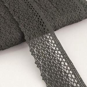 Кружево льняное 5см - Черный (М6053-3) Кружево льняное 5см - Черный (М6053-3)