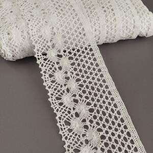 Кружево льняное 8см - Белый (М6044-3)