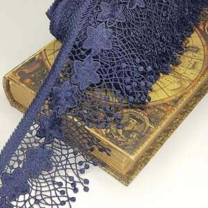 Кружево макраме Sindtex 10см (13м) Цвет - Синий темный (729-99-154) Кружево макраме Sindtex 10см (13м) Цвет - Синий темный (729-99-154)