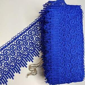 Кружево макраме Sindtex 10см (13м) Цвет - Синий электрик (36-SF-3998-6) Кружево макраме Sindtex 10см (13м) Цвет - Синий электрик (36-SF-3998-6)