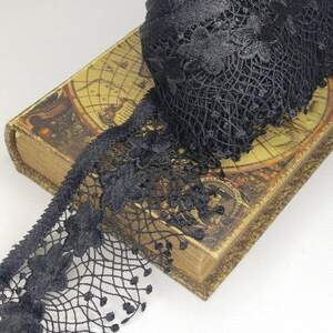 Кружево макраме Sindtex 10см (13м) Цвет - Черный (729-99-039) Кружево макраме Sindtex 10см (13м) Цвет - Черный (729-99-039)