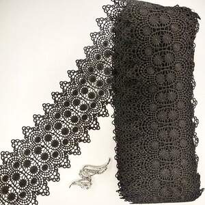 Кружево макраме Sindtex 10см (20м) Цвет - Черный (21-Y12168-3) Кружево макраме Sindtex 10см (20м) Цвет - Черный (21-Y12168-3)