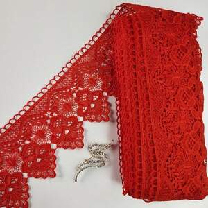 Кружево макраме Sindtex 11см (13м) Цвет - Красный (37-D22225A-4) Кружево макраме Sindtex 11см (13м) Цвет - Красный (37-D22225A-4)