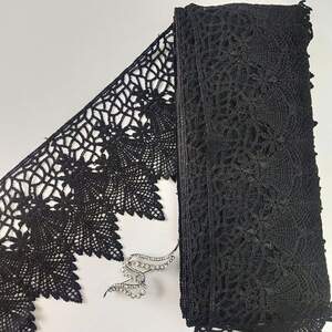 Кружево макраме Sindtex 13см (13м) Цвет - Черный (41-L0213-2) Кружево макраме Sindtex 13см (13м) Цвет - Черный (41-L0213-2)