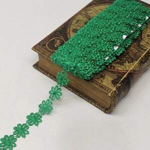 Кружево макраме Sindtex 2,5см (13м) Цвет - Зеленый (10070-019)