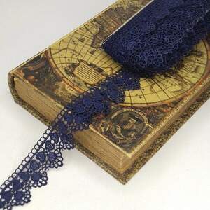 Кружево макраме Sindtex 3,5см (13м) Цвет - Синий темный (729-30-154)