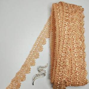 Кружево макраме Sindtex 4см (20м) Цвет - Персик (33-Y12404A-2)